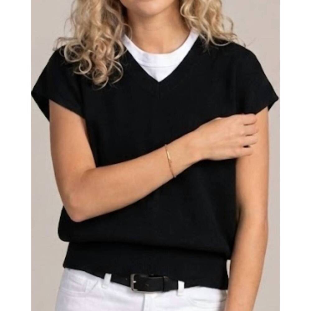 NEW KLD. SIGNATURE morris cashmere blend vest in black